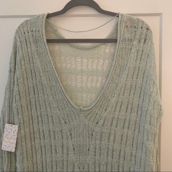 Free People Pretty In Pointelle Tunic Sweater - Picture 8 of 13